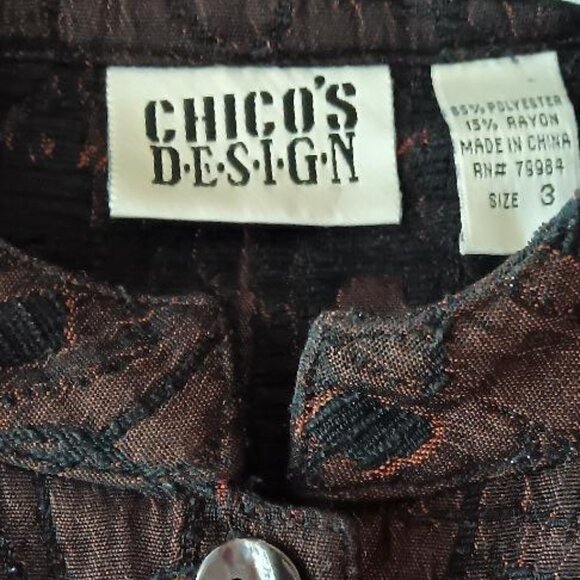 Additions by Chico's Asian Inspired jacket in red/black in size XL/3/16-18 - Picture 3 of 7
